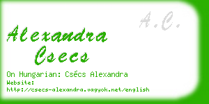 alexandra csecs business card